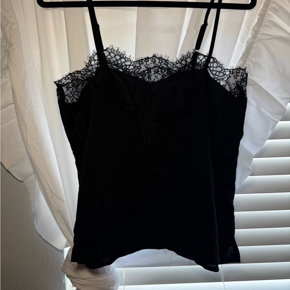 Lulu's Black Lace Cami Top